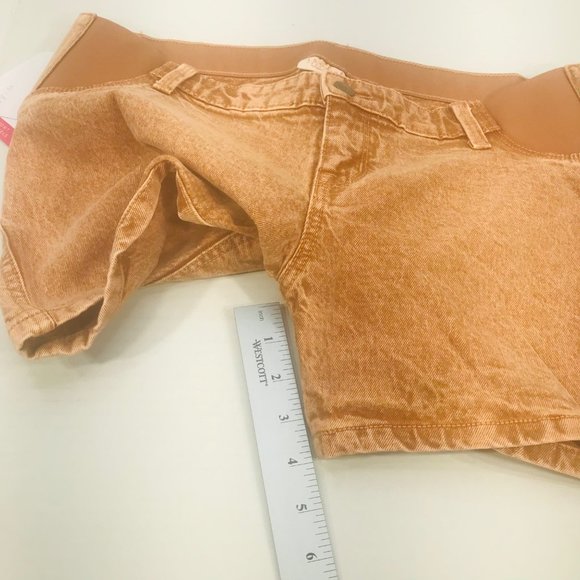 Isabel Maternity Ingrid/Isabel Women's Size 4 Side Panel Brown Carpenter Short - Picture 8 of 16